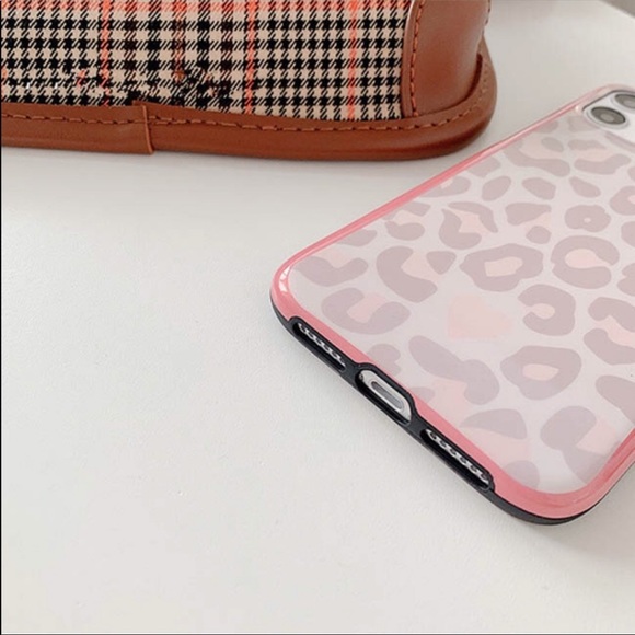 LAST ONE Pink and Brown Leopard Print iPhone Case - Picture 5 of 6